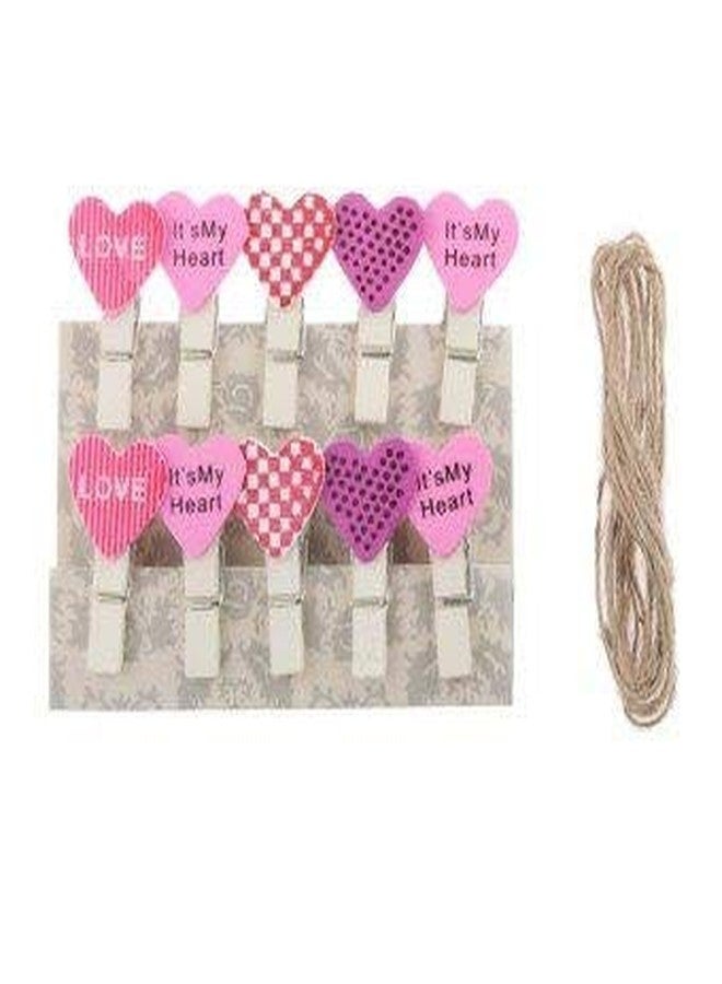 Lilone Photo Clip Lights 30 LED USB Silver Light with 10 Heart Shape Wooden Clips for Home Wall Decoration - Image 4